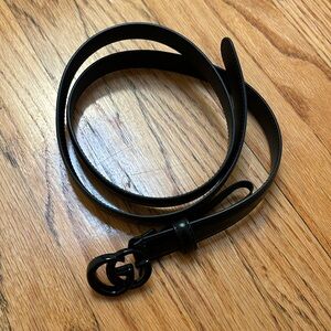Thin Mini Gucci black belt